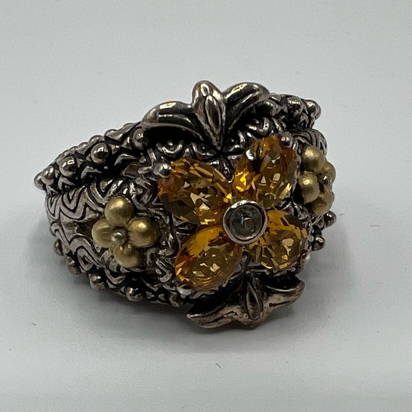 Barbara Bixby 925/18K Gold Ring - Picture 2 of 6